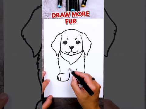 How to draw the cutest golden retriever puppy artforkidshub howtodraw shorts