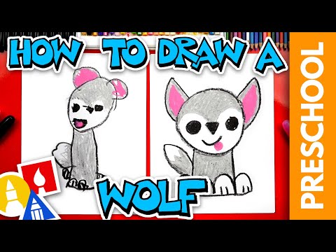 How To Draw A Wolf or Husky  Preschool