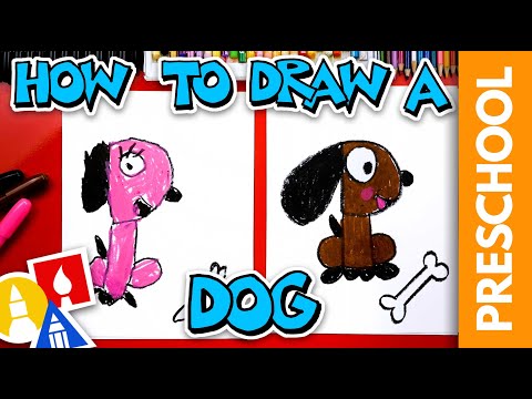 How To Draw A Dog  Letter D  Preschool