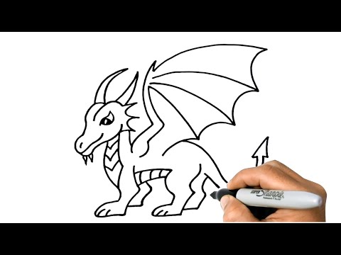 How to DRAW A DRAGON Easy Step by Step