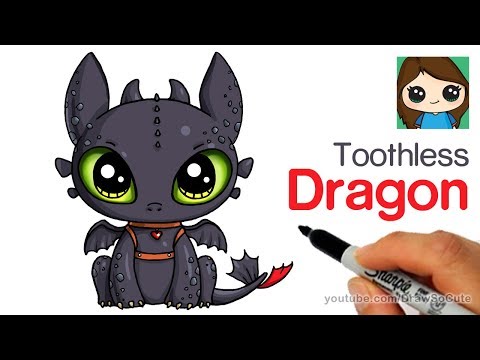 How to Draw a Cute Dragon Easy  Toothless