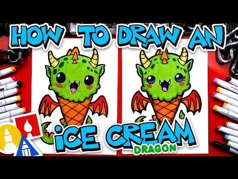 How To Draw An Ice Cream Dragon For Halloween