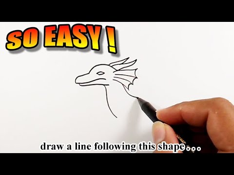 How to draw a dragon easy  Easy Drawings