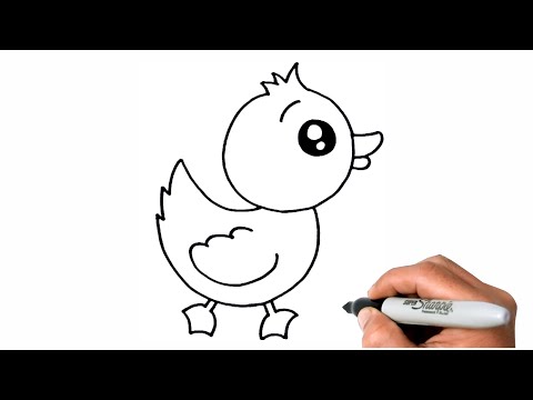 Duckling Drawing  How to Draw Duck Easy Step by Step