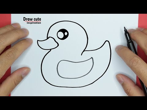 How to draw a cute Duck step by step Draw cute inspiration