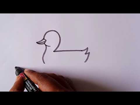 How to draw a duckeasy duck drawing from number 2easy duck drawing
