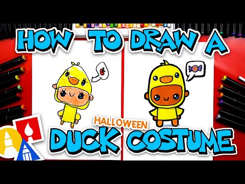How To Draw A Kid In A Duck Costume