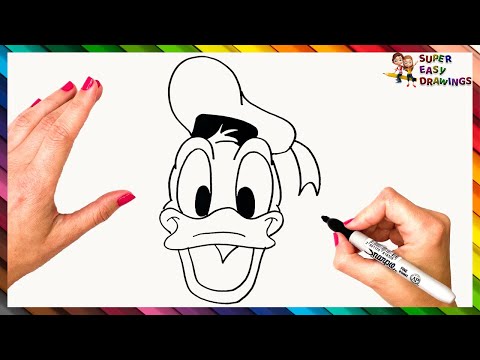 How To Draw Donald Duck Step By Step  Donald Duck Drawing Easy