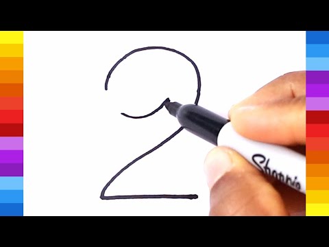 How to Draw a Duck from Number 2  Easy Drawing