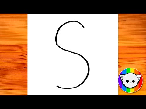 How to Draw Cute Duck from Letter S  Easy Drawing