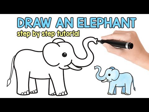 How to Draw an Elephant  simple how to draw tutorial