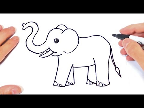 How to draw a Elephant Step by Step  Elephant Drawing Lesson