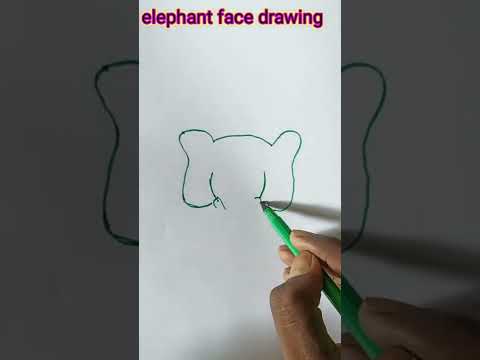 How to draw elephant face easy shorts