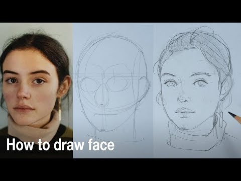 How to draw a face  step by step  draw with me