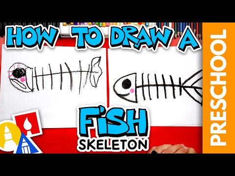 How To Draw A Spooky Fish Skeleton For Halloween  Preschool