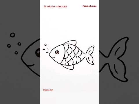 shorts  How to draw a Fish  Cute Fish   Easy drawing video step by step