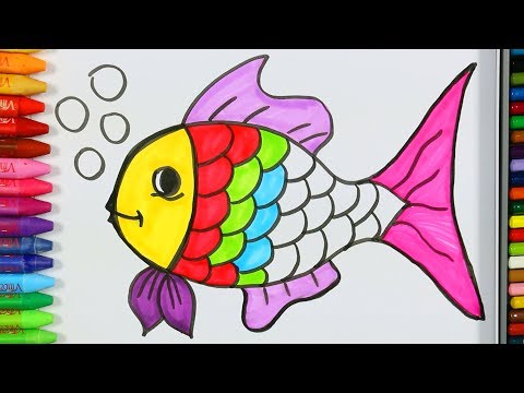 How to draw Fish  Drawing and Coloring for Kids