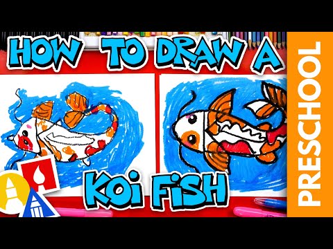 How To Draw A Koi Fish  Letter K  Preschool