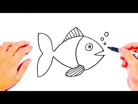 How to draw a Fish Step by Step  Drawings Tutorials for Kids