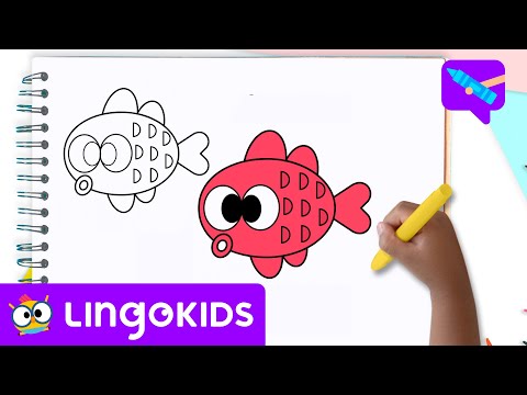 How to draw a FISH   Drawing for kids  CRAFTS by Lingokids