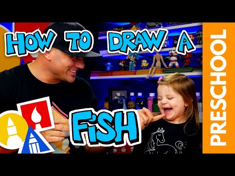Drawing A Fish With My 2YearOld  Preschool