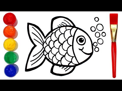 How to Draw a Fish  Drawing and Painting Creative for Kids