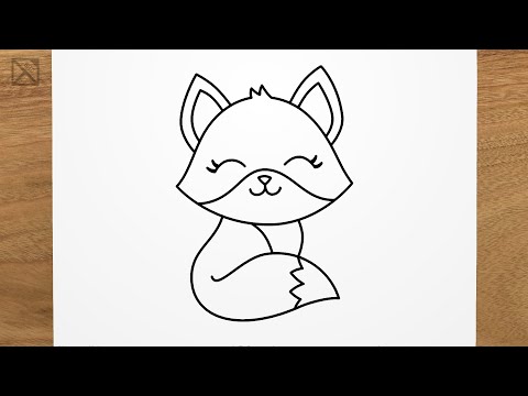 How to draw a cute Fox step by step EASY