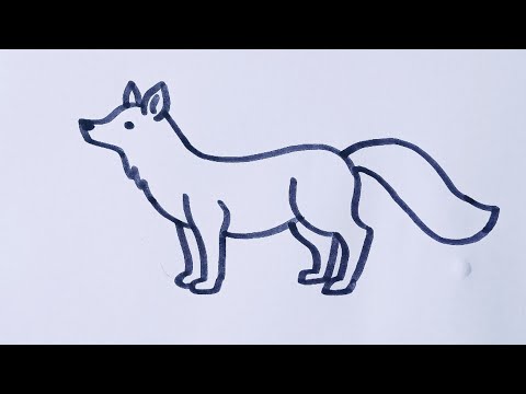 How to draw a Foxeasy step by stepsimple Fox outline drawing