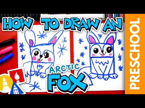 How To Draw An Arctic Fox  Letter F  Preschool