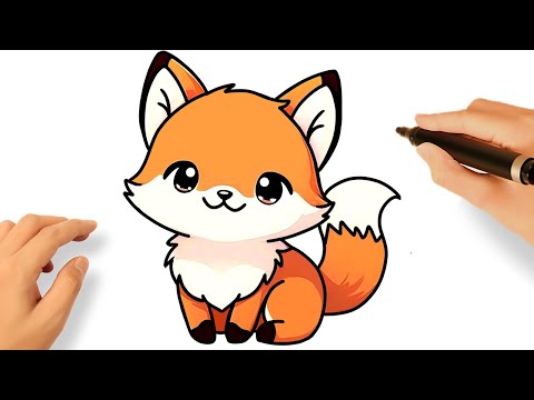 HOW TO DRAW A CUTE FOX EASY 