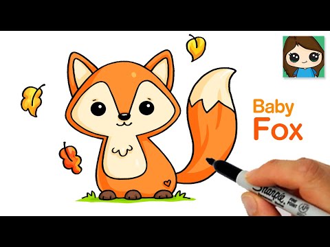 How to Draw a Baby Fox Easy  Cute Fall Animal Art