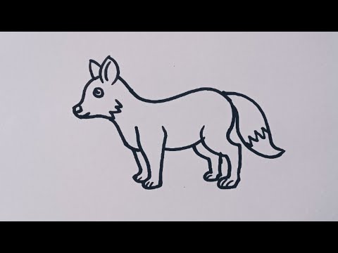 How to draw a Fox  Easy drawing step by step