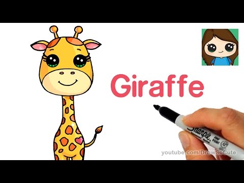 How to Draw a Cartoon Giraffe Easy  April