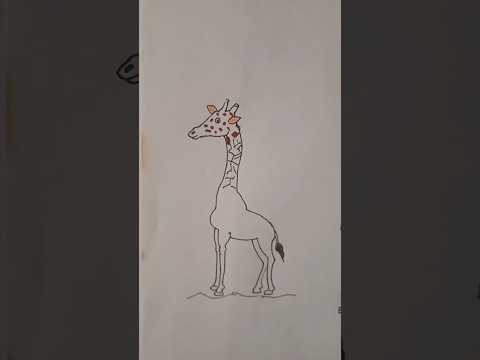  Shorts  How To Draw A Giraffe For Kids  Youtube Video