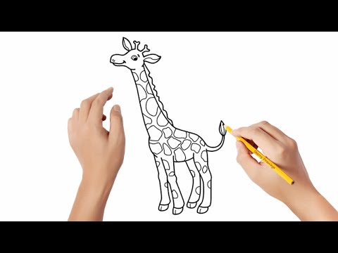 How to draw a giraffe  Easy drawings