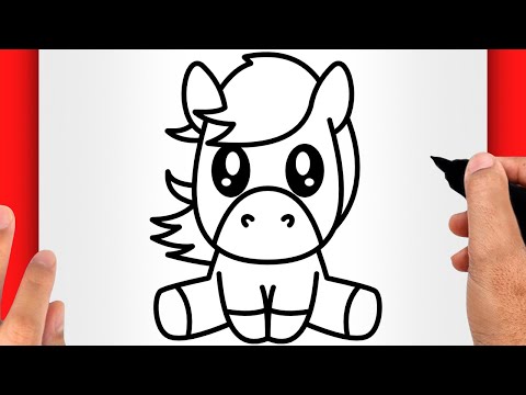 HOW TO DRAW A HORSE EASY  Cute Horse Drawing EASY