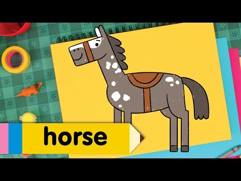 Learn How to Draw A Horse  Kids Drawing Lesson  Step By Step