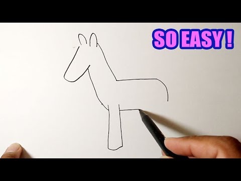 Easy things to draw for beginners  HORSE