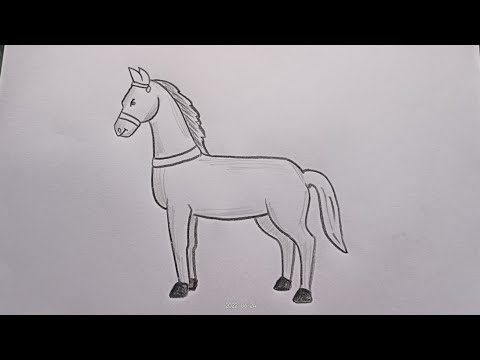 how to draw horse drawing easy step by step DrawingTalent
