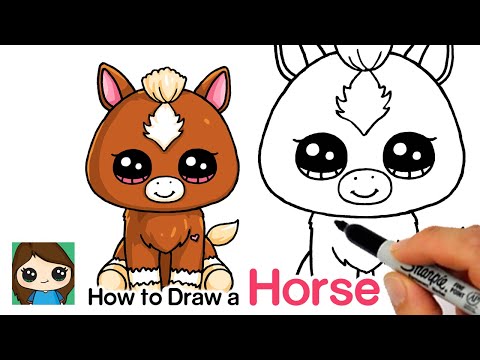How to Draw a Baby Horse Easy  Beanie Boos