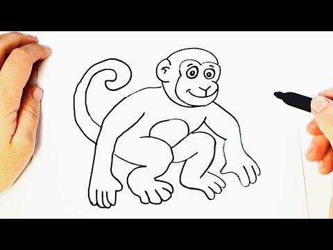 How to draw a Monkey Step by Step  Monkey Drawing Lesson