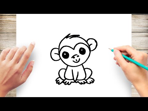How to Draw a Monkey Step by Step for Kids Easy CuteMonkey