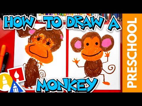 How To Draw A Monkey  Preschool