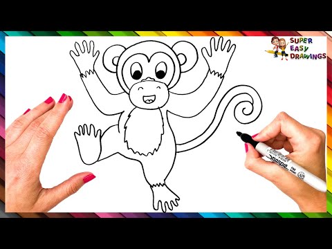 How To Draw A Monkey Step By Step  Monkey Drawing Easy