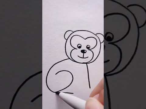 Drawing Art  How to Draw Monkey  drawing kids art monkey