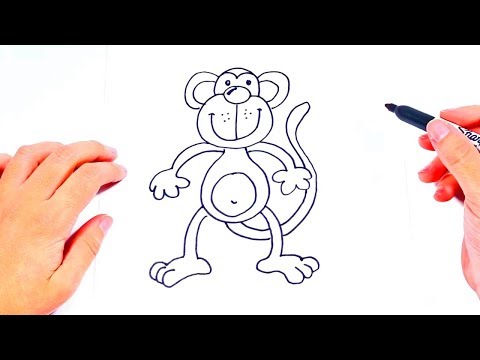 How to draw a Monkey  Toddlers Drawing Videos