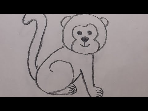 How to draw a monkey easilystep by step
