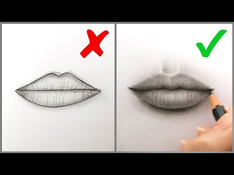 Don39ts amp Do39s How to Draw Realistic Lips Mouth  Easy Step by Step Tutorial for Beginners 2019