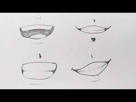 how to draw mouth  how to draw anime mouth
