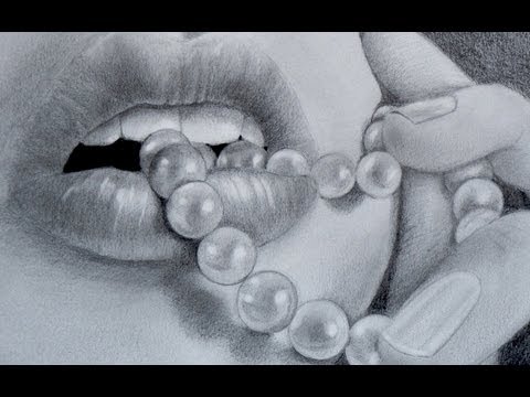 How to Draw a Mouth With Pearls